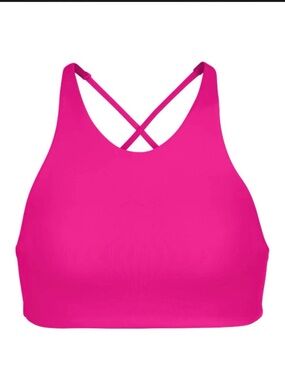 Left On Friday Hot Pink High-Neck bikini top size medium NWT